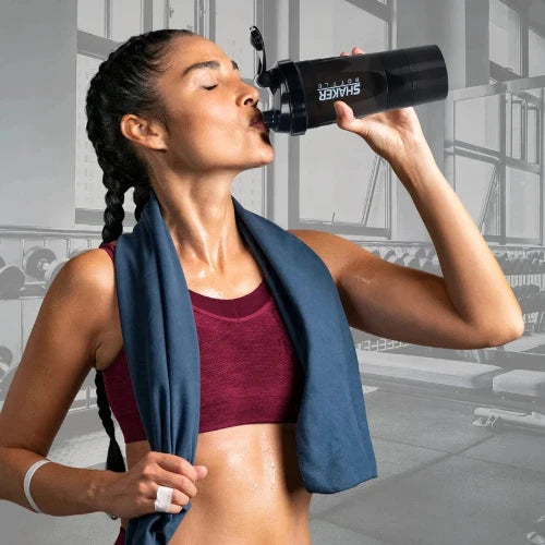 💪 TriShake Pro – 3-Schichten Protein Shaker Flasche