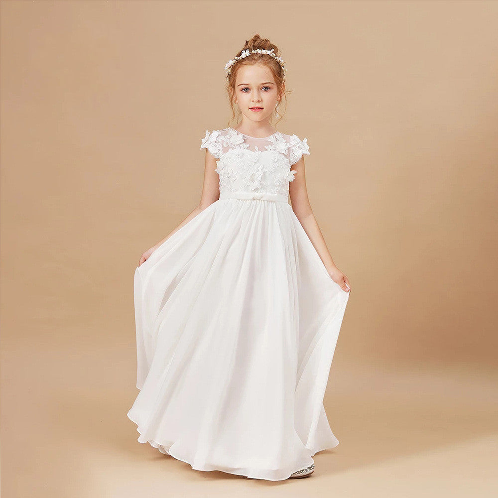 White Flower Girl Wedding